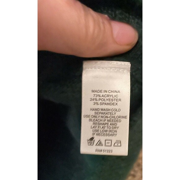 Cece Sweater Pullover Women’s Size Large Dark Green ‘Joy’ Script Cozy Soft - Picture 5 of 8